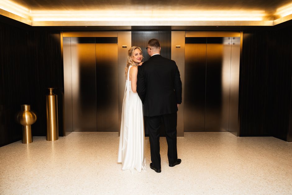 Couple dressed up for an evening date